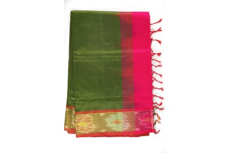 Tripura Silk Green Pink