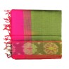 Tripura Silk Green Pink