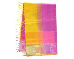 Tripura Silk Purple Yellow