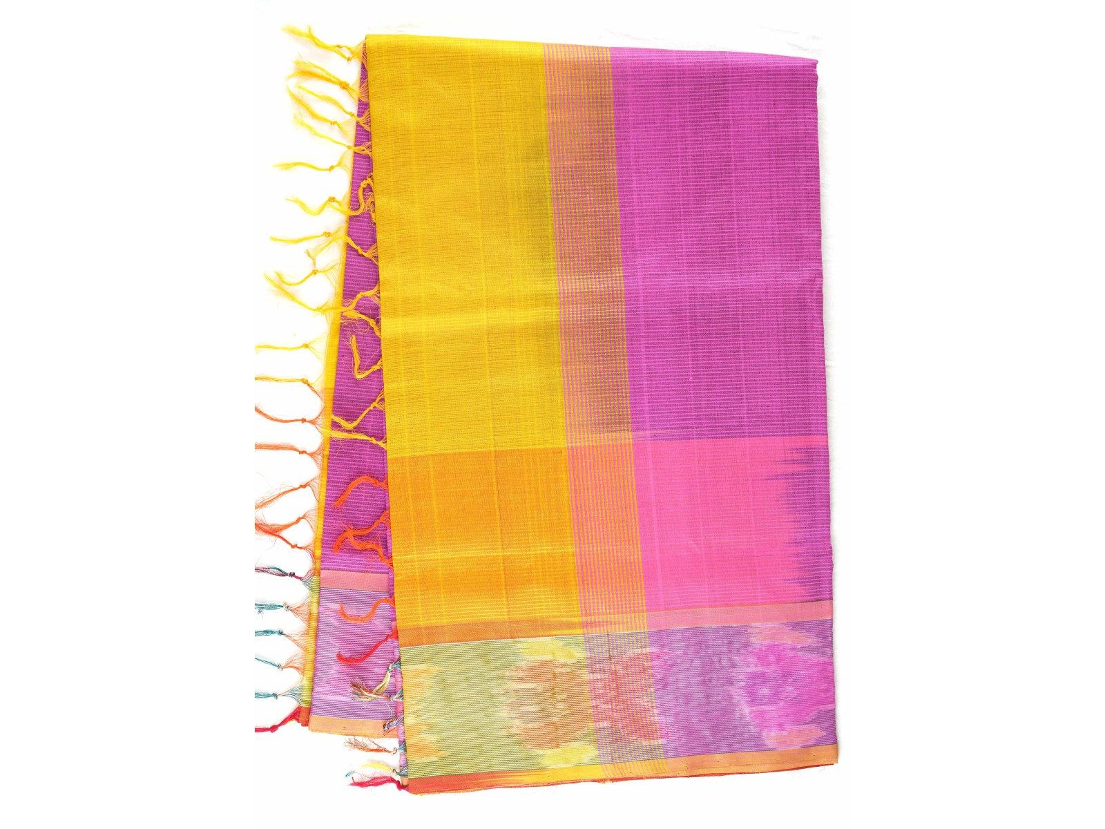 Tripura Silk Purple Yellow