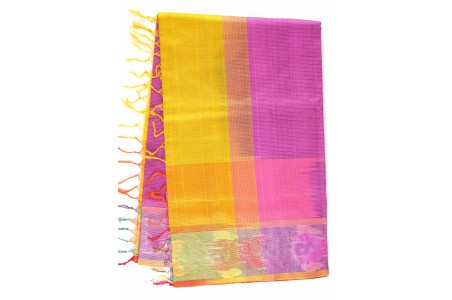 Tripura Silk Purple Yellow