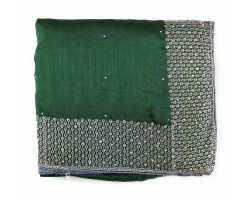 Jacquard Georgette Saree Green