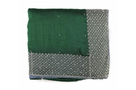 Jacquard Georgette Saree Green