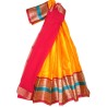 Kanchivaram Half-Saree Yellow Red